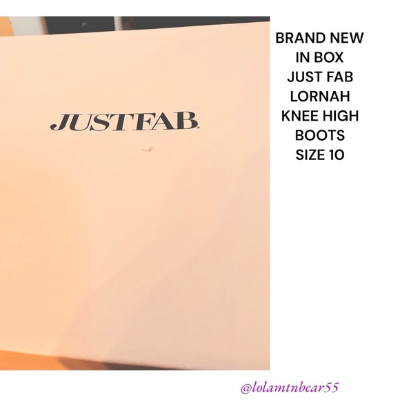 BRAND NEW JUST FAB KNEE HIGH BLK BOOTS-SOFT SILKY/STRETCH BACK & FLAT HEEL-SZ 10 - Picture 15 of 16